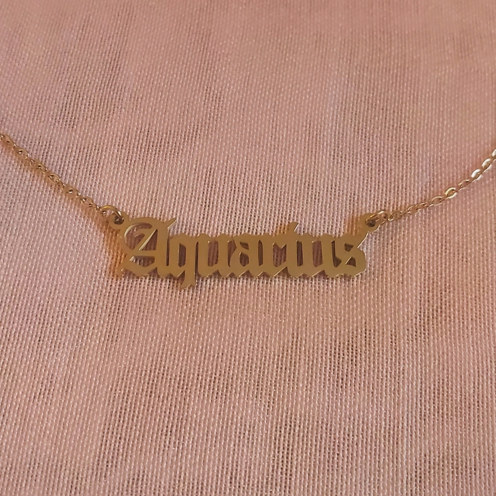 Aquarius zodiac necklace